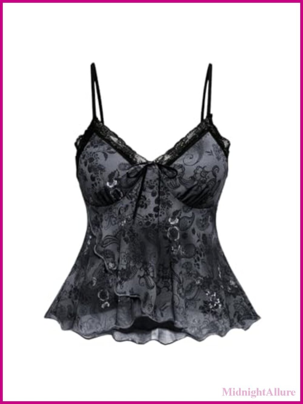 Verdusa Women Y2k Babydoll Peplum Top Lace Trim V-Neck Backless Sleeveless Cami